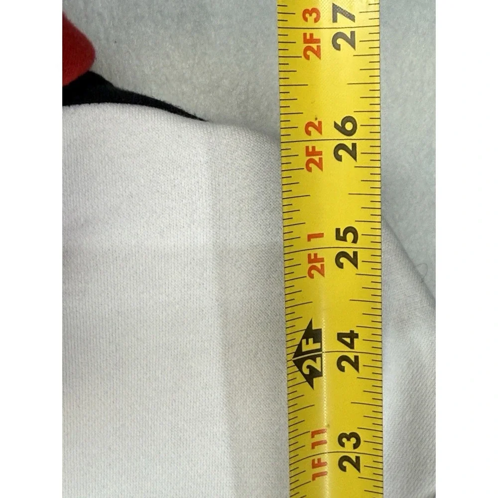 Adidas Men's Red White Black Essentials Colorblock Hoodie Sweatshirt Size‎ M